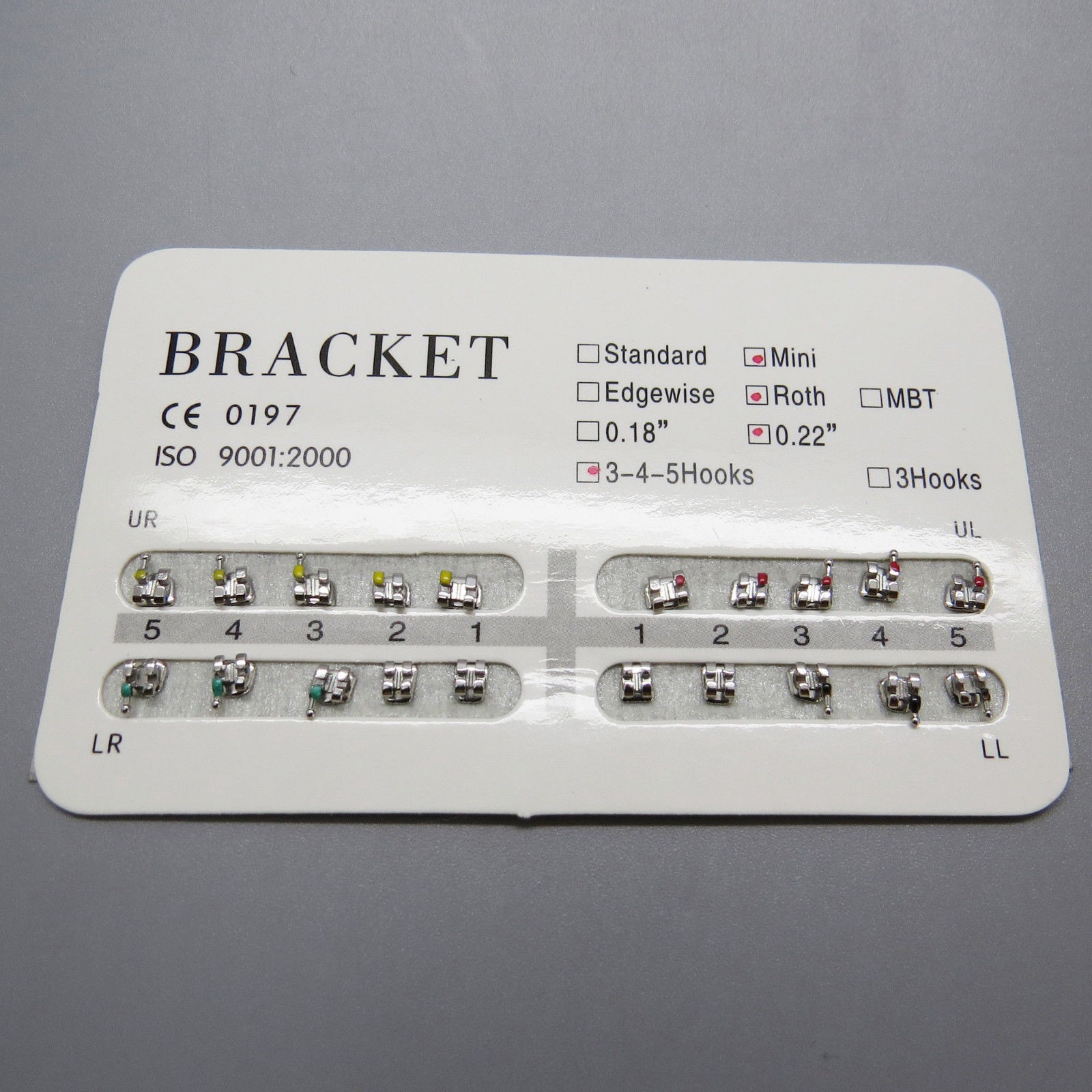 Orthodontic KIT Include Brackets Elastomeric Ligature Ties and 10 bag of Wires