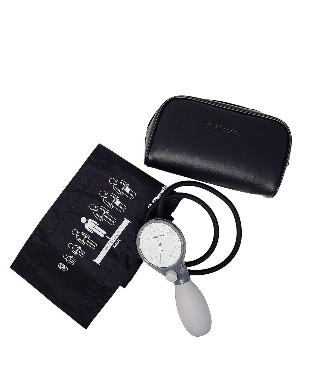 Riester Ri-San LF1512 Palm Blood Pressure Cuff Aneroid Sphygmomanometer Grey NEW