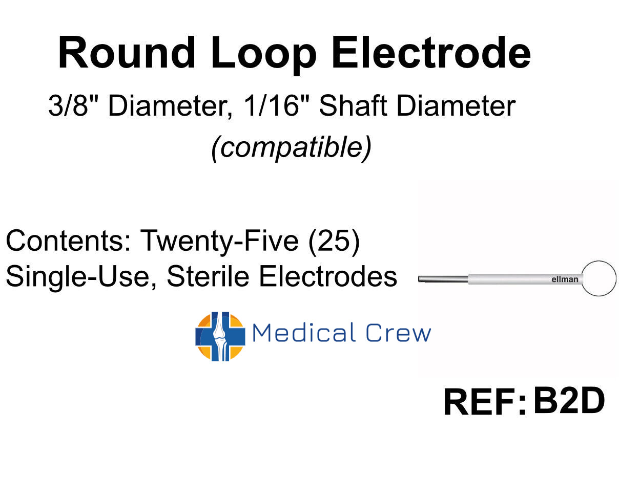 Ellman B2D- Round Loop Electrode -Twenty-Five (25) Single-Use Disposable