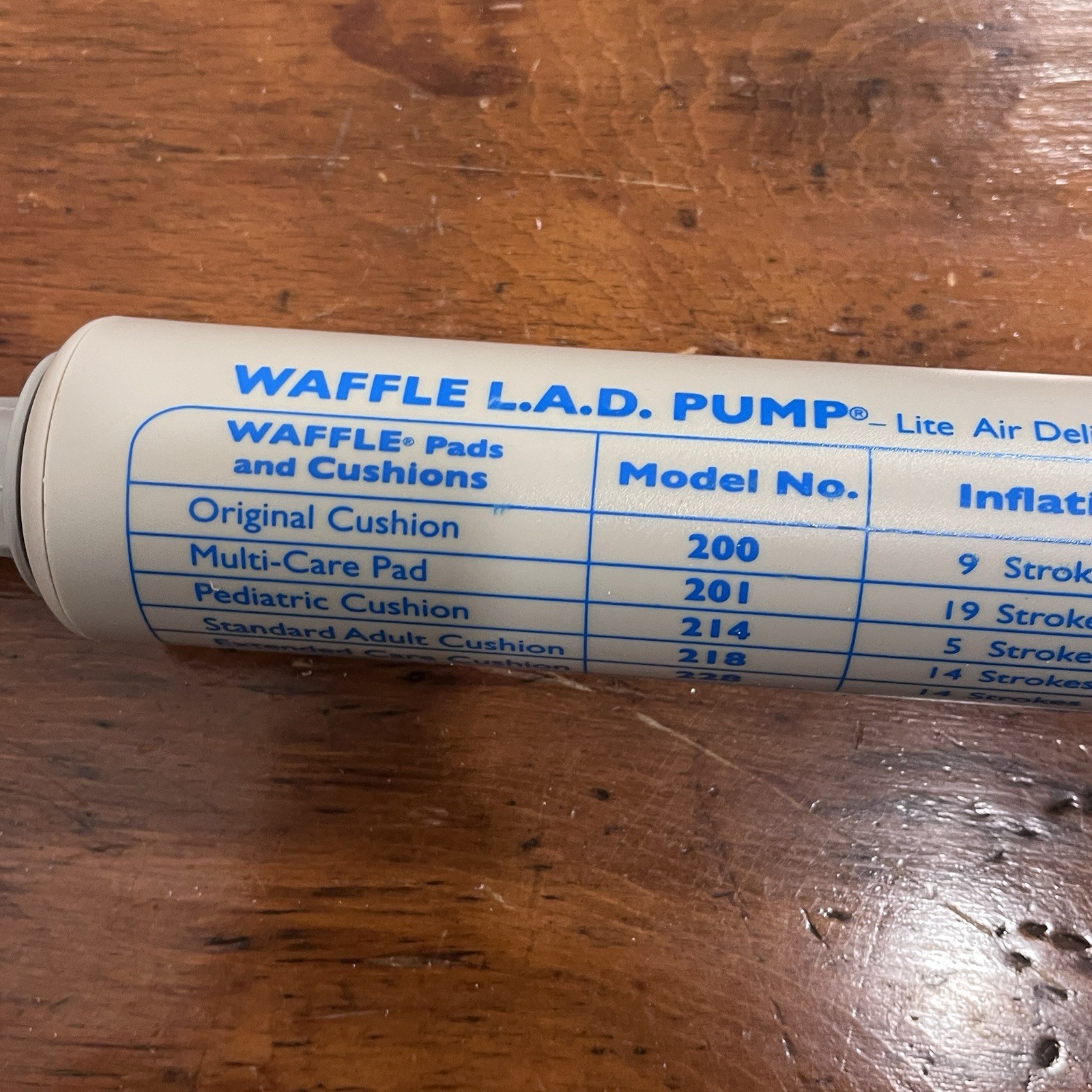 EHOB WAFFLE 520LAD SNGL English Manual Air Pump for Medical Overlays Cushions