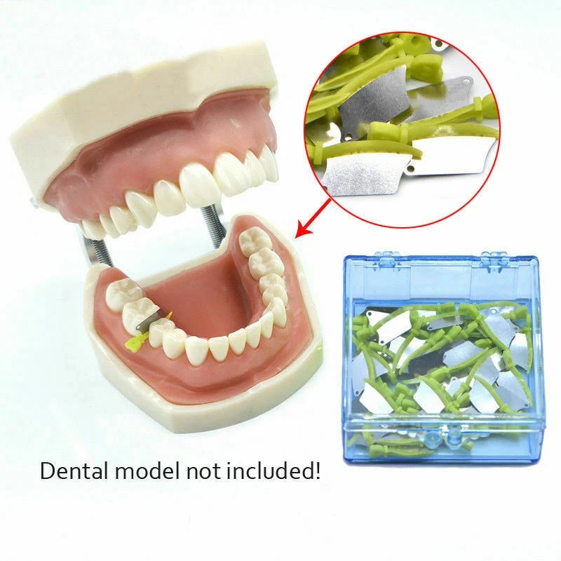 50 Pcs Dental Sectional Protection Steel Wedges Matrix Bands Ring Matrice Clamp