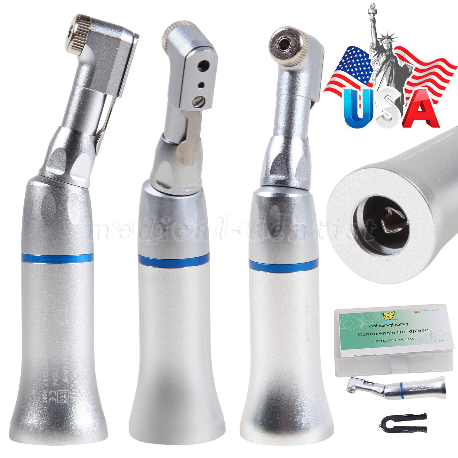 10*NSK Style Dental Low Slow Speed Handpiece Contra Angle Latch E-type 1:1 MD