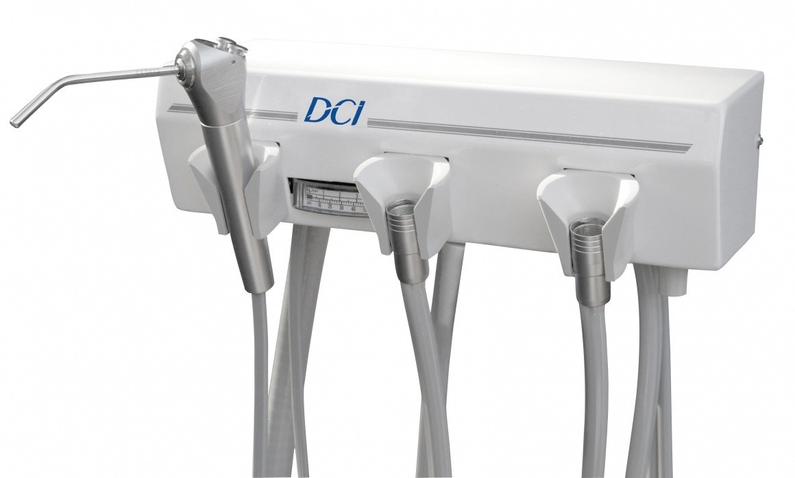 Alternative Arm Mounted Manual Control, 1 Wet & 1 Dry w/Tray & White Flex Arm