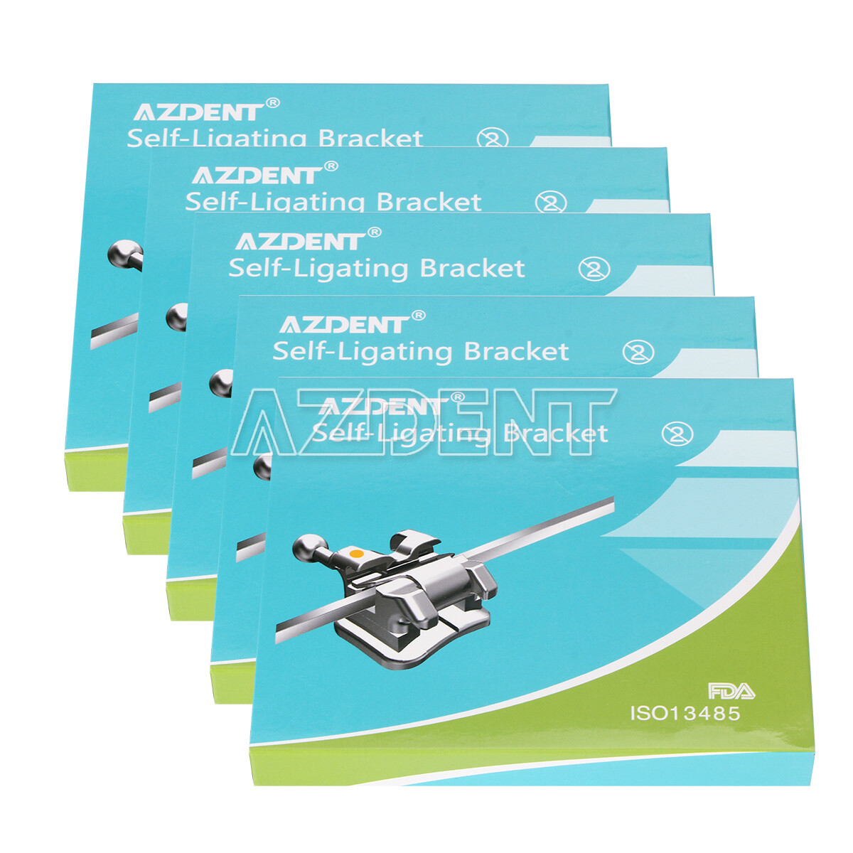 AZDENT Dental Ortho Brackets Brace Self-Ligating Active Mini Roth 022 Hooks 345