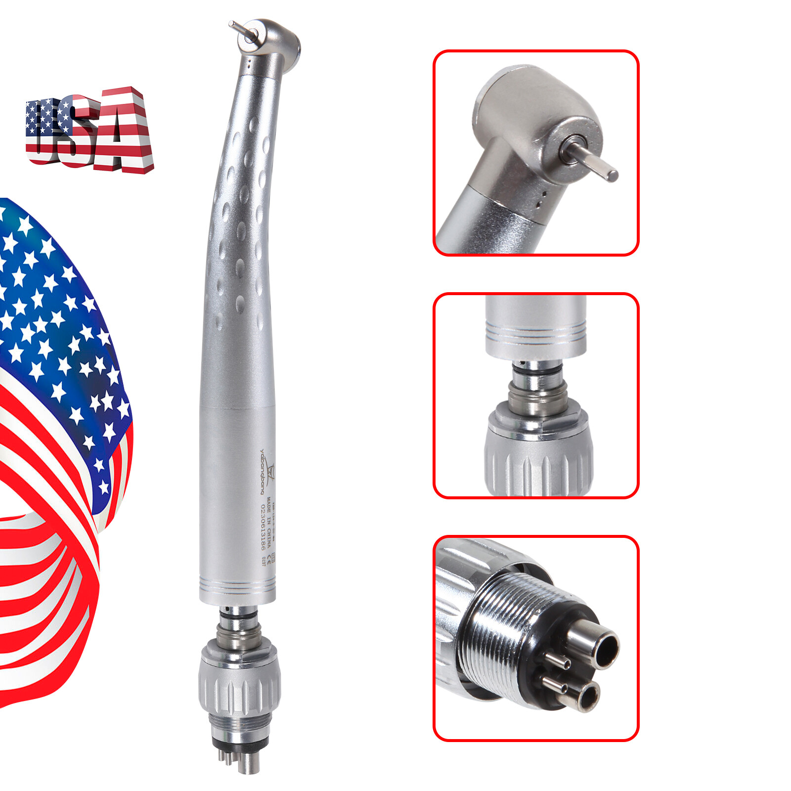 Kav style Dental High Speed Handpiece GB4 + 360° Swivel 4-Hole Quick Coupling