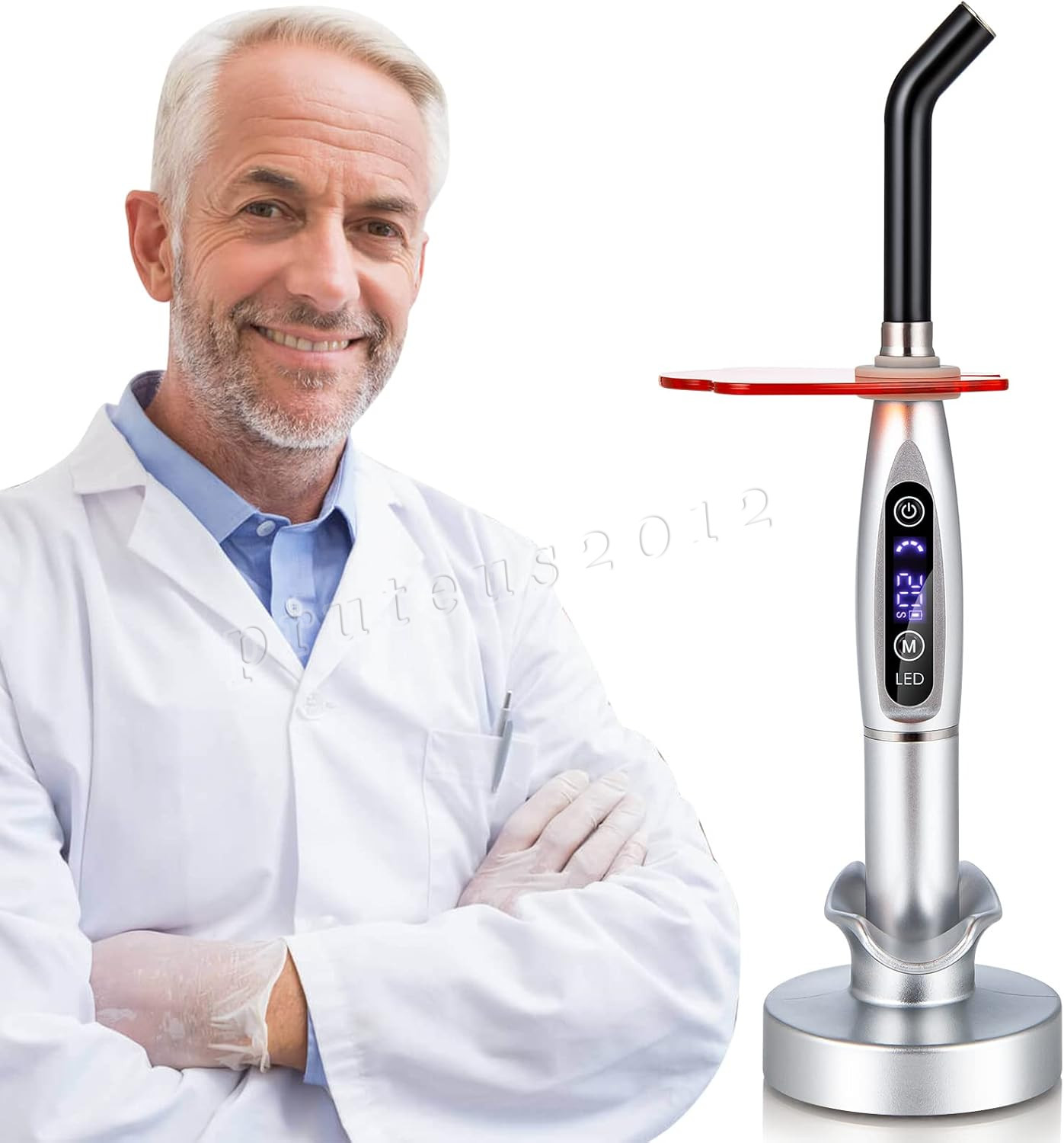 Dental Wireless Cordless LED Cure Curing Light Lamp 2000mw 5W Tool Resin Cure
