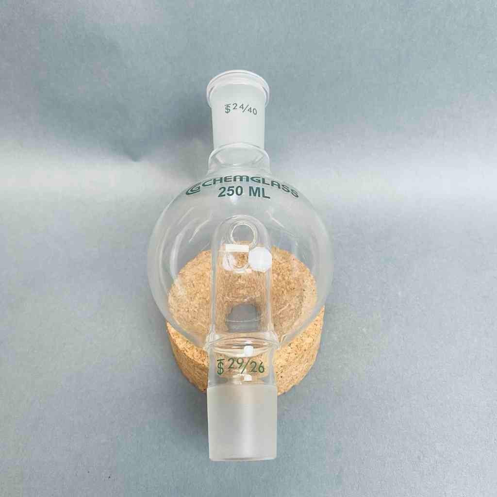 Chemglass Modified Rotary Evaporator Bump Trap 250 ml 24/40 Upper 29/26 Lower