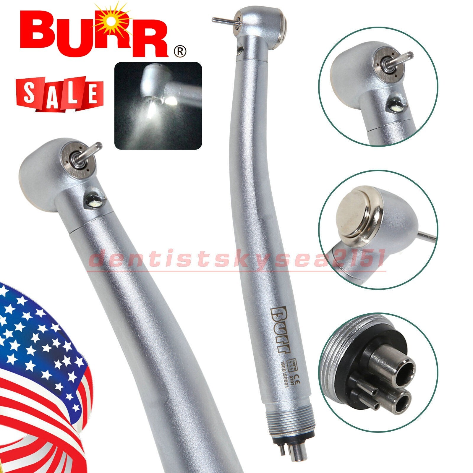 NSK Style Dental Fiber Optic LED E-generator high speed handpiece 4HOLE/2HOLE