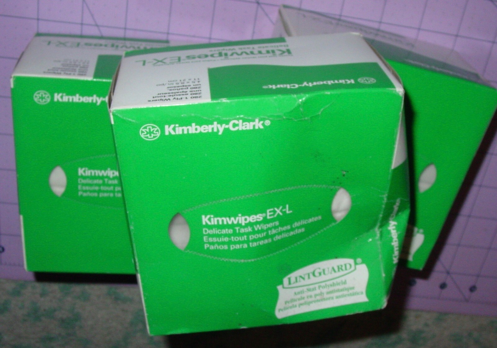 3 Kimwipes EX-L 280-Count Boxes Delicate Task Wipes LintGuard Anti Stat NOS