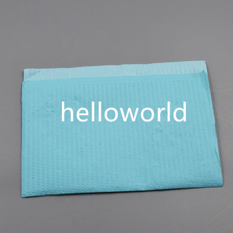 125 Pcs High-quality Brand New Blue Disposable Dental Patient Bibs Towel 33*46cm