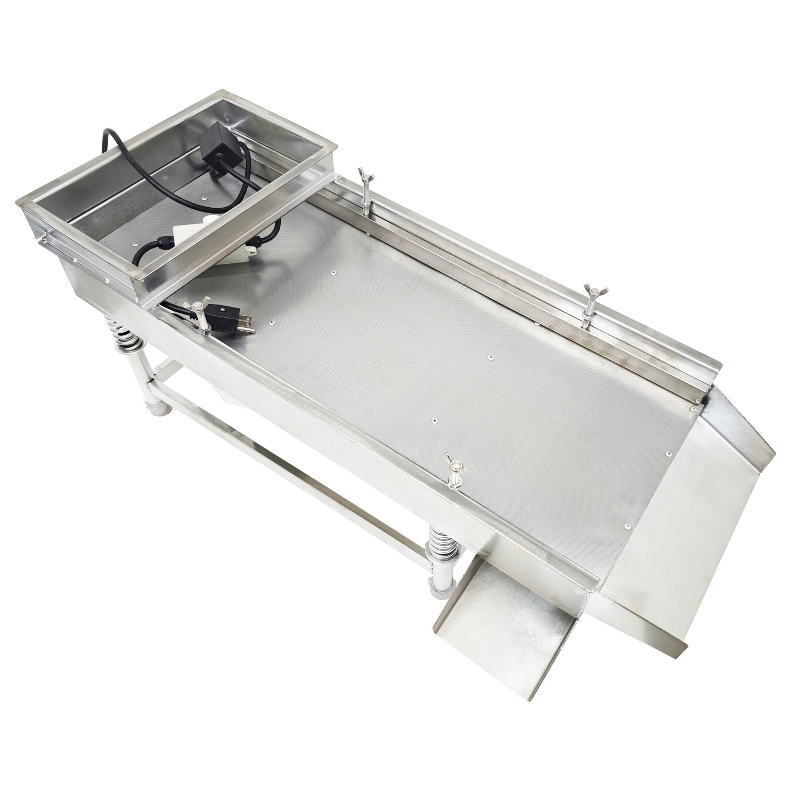 0.5mm Screen Stainless Linear Vibrating Screen Round Hole 110V Single Layer