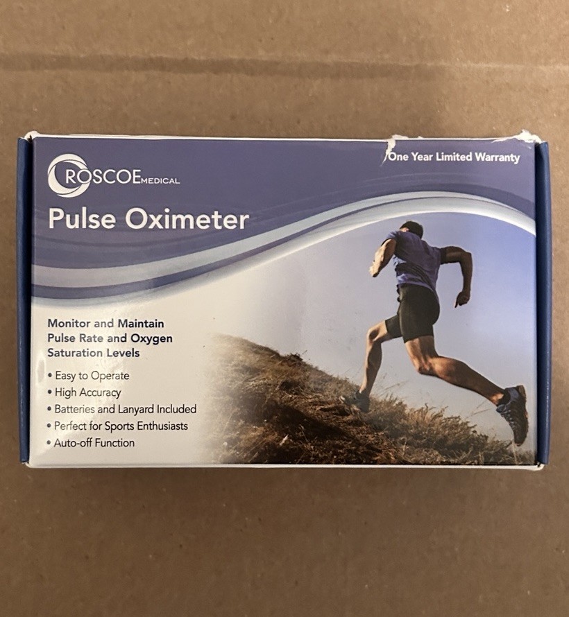 Roscoe Medical Finger Pulse Oximeter O2 Monitor Pulse Ox Finger Oxygen Monitor