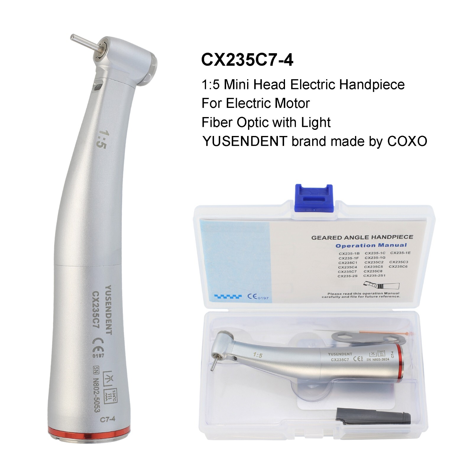 COXO Dental Electric Motor LED 1:5 Contra Angle 6:1 Endo Handpiece C PUMA Master