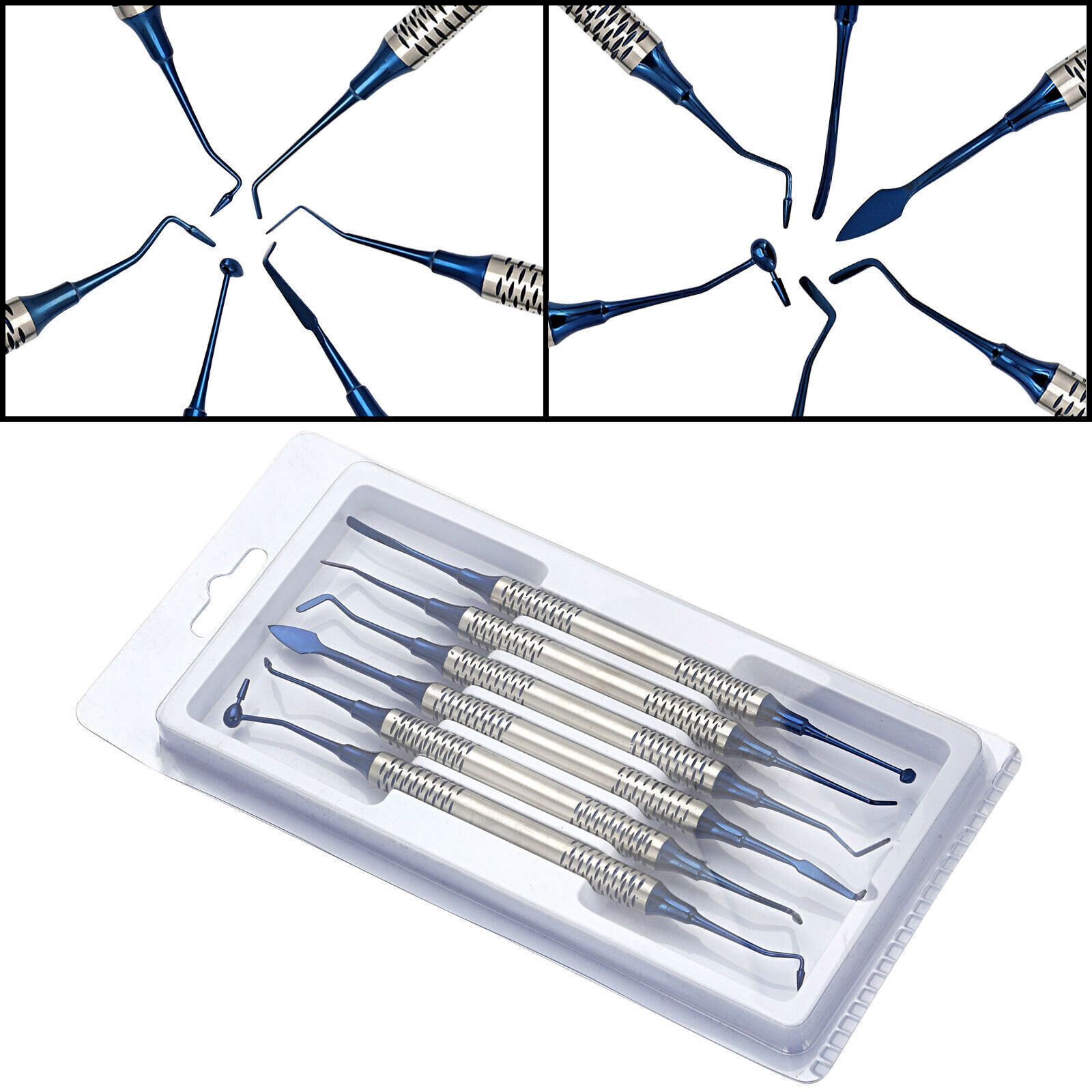 6 Pcs/Set Dental Composite Resin Filling Spatula Repair Restorative Instruments