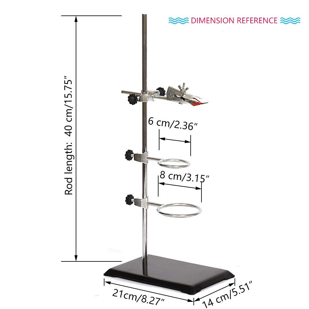 Corrosion-Resistant Retort Stand with Cork-Lined Burette Clamp – Lab Essential
