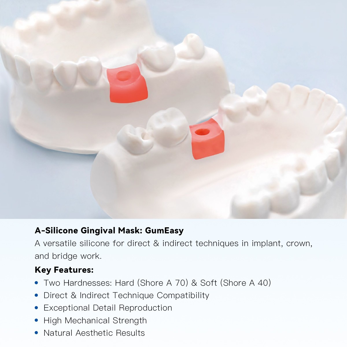 AZDENT Dental Lab A-Silicone Duplication Silicone Material for Gingival Mask