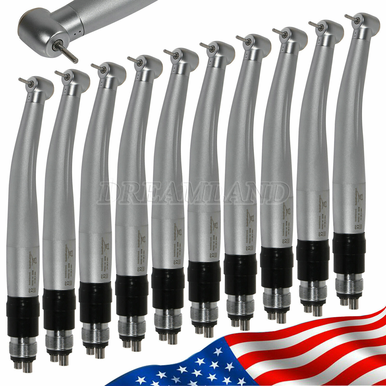 50pcs Dental Turbine Diamond Burs FG For High Speed Handpiece FG1.6mm 97 types