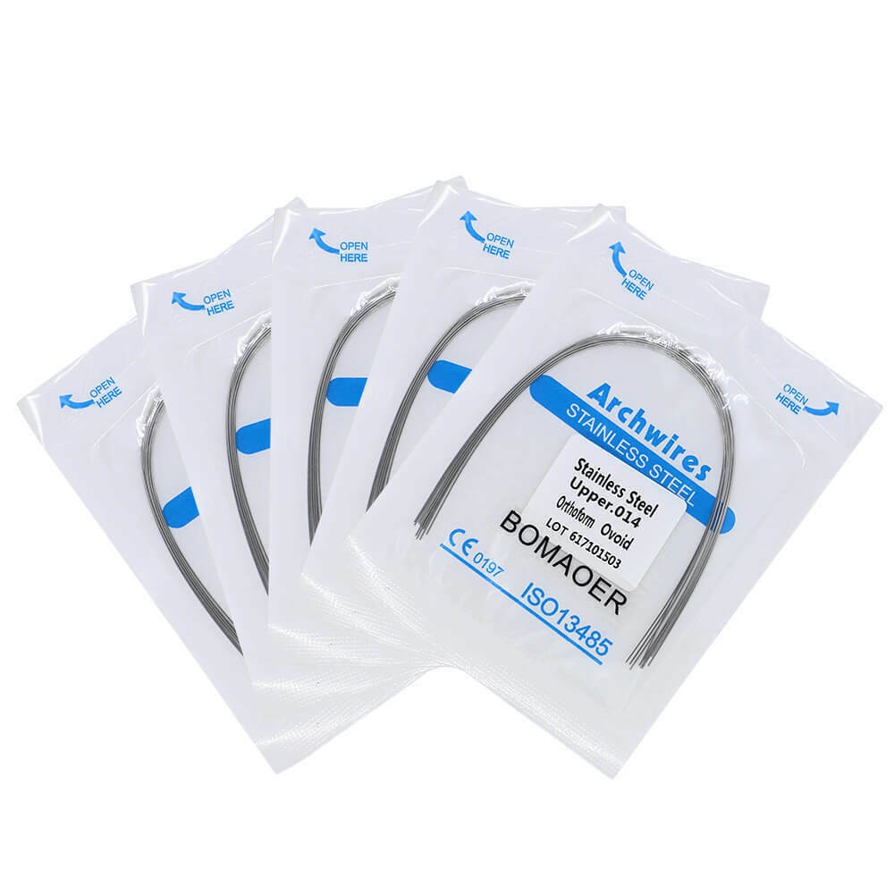 1×Dental Orthodontic Stainless Steel Round Arch Wires Ovoid Form 014 Upper