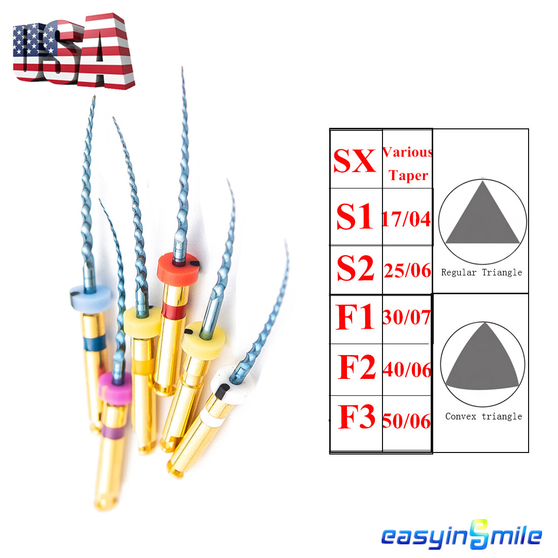 Dental Endo X-pro Blue Taper files endodontic rotary NITI Root canal Files 25MM
