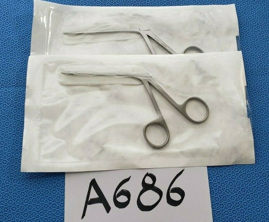 2-Units Surgical Micro Alligator Ear Forceps 3.5″ Shaft Delicate Serrated Jaws