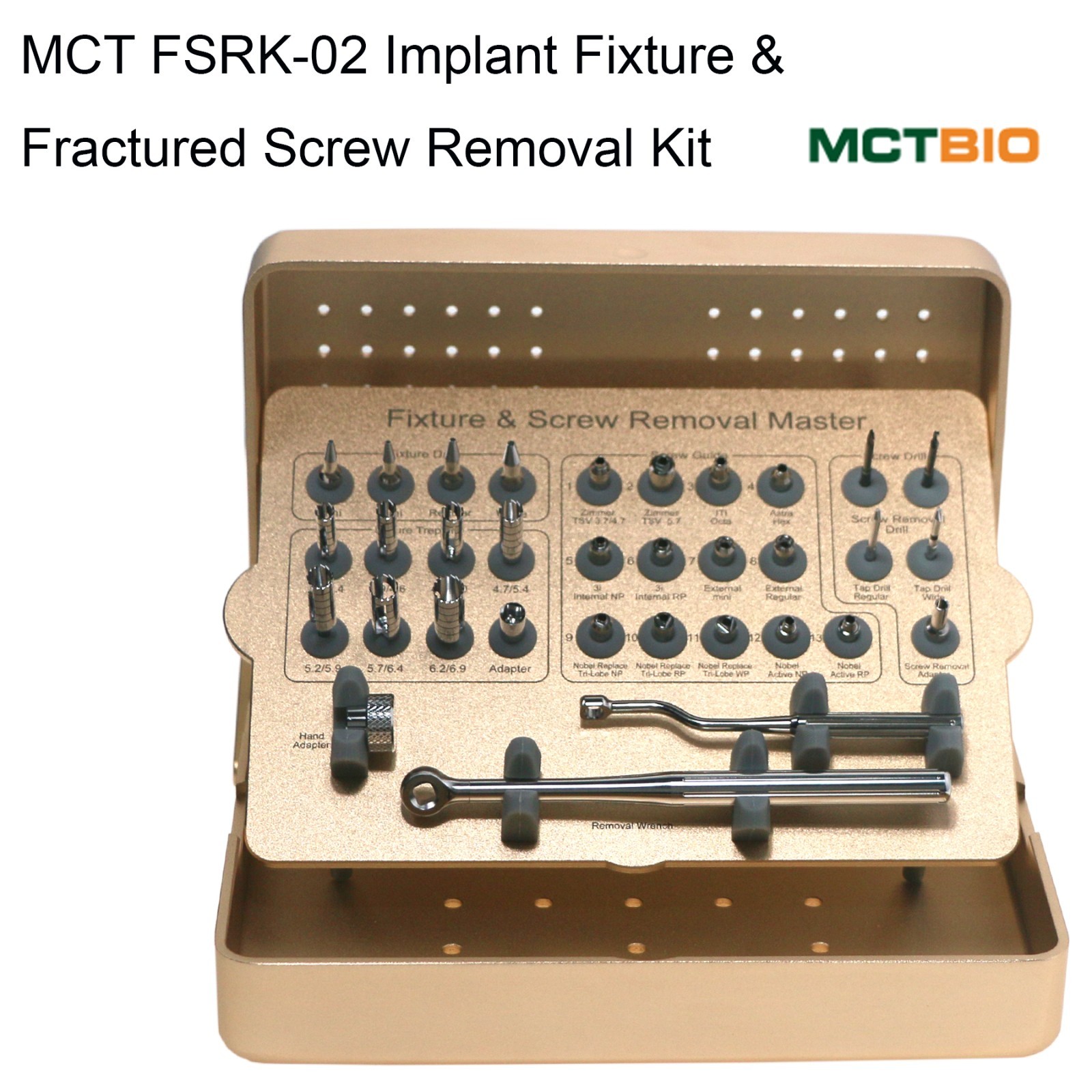US Implant Fixture & Fractured Screw Removal Kit MCT FSRK-02 NeoBiotech SR