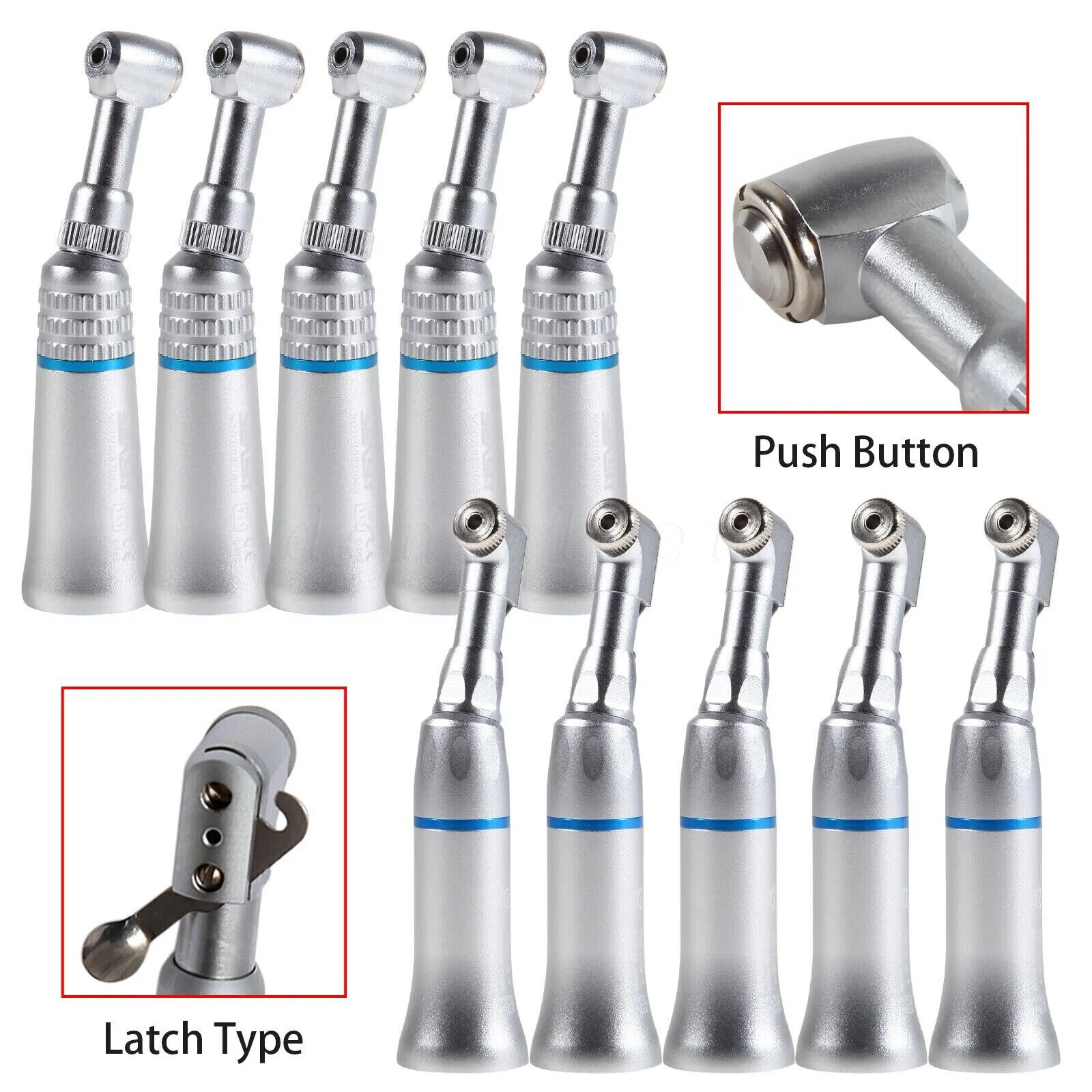 Dental low speed handpiece E-type push button/ latch contra-angle NSK Style USA