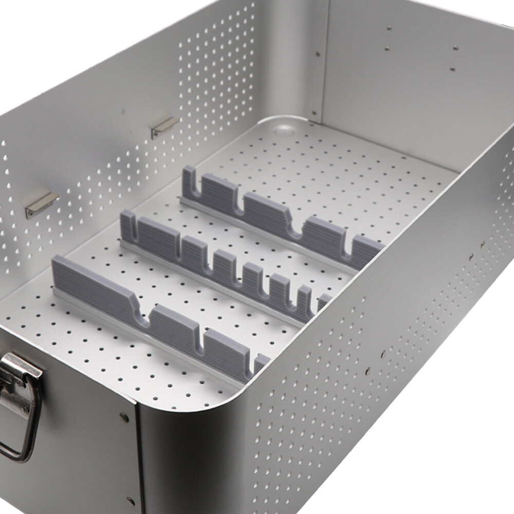 Aluminum surgical sterilization Case Tray Disinfection Box for laparoscopic Tool