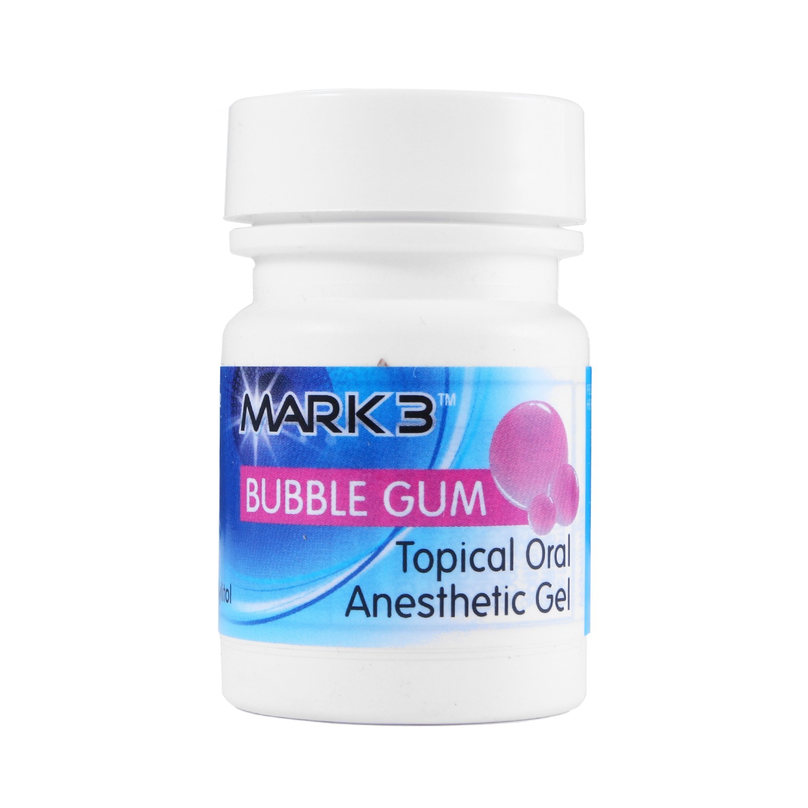 MARK3 Dental Topical Anesthetic Gel 20% Benzocaine 1OZ Jar Bubble Gum