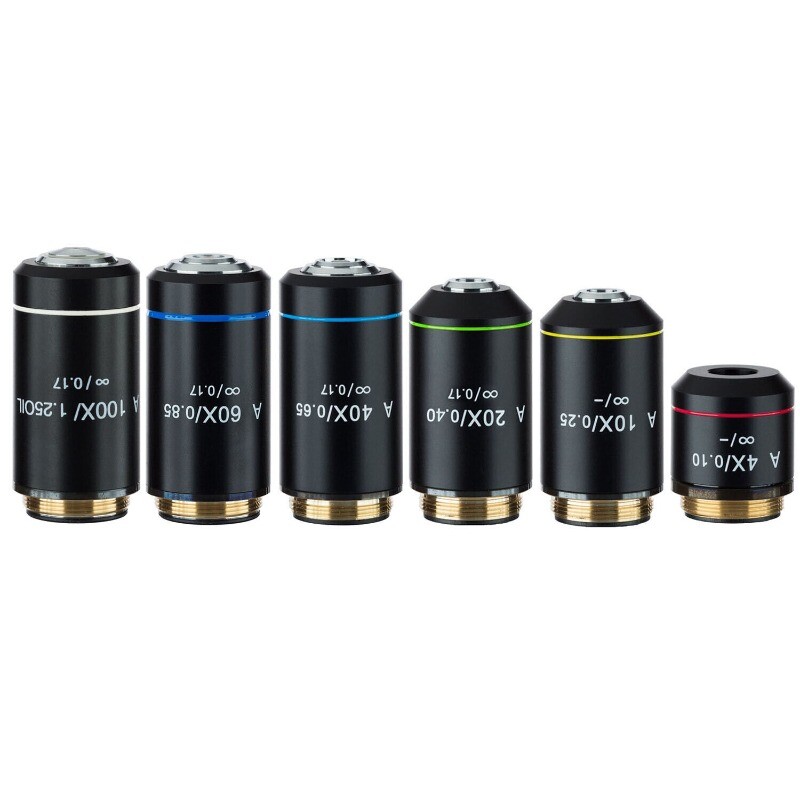 Infinity Objective Lens RMS Thread f Olympus Microscope 4X 10X 20X 40X 60X 100X