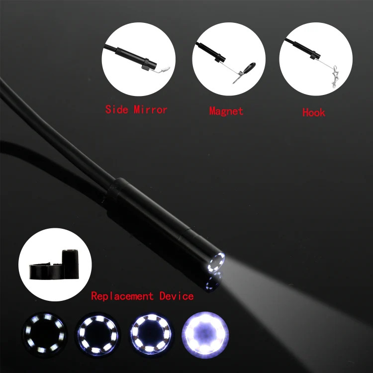 P20 4.3 Inch Screen Display HD1080P Inspection Endoscope with 8 LEDs, Length: 2m