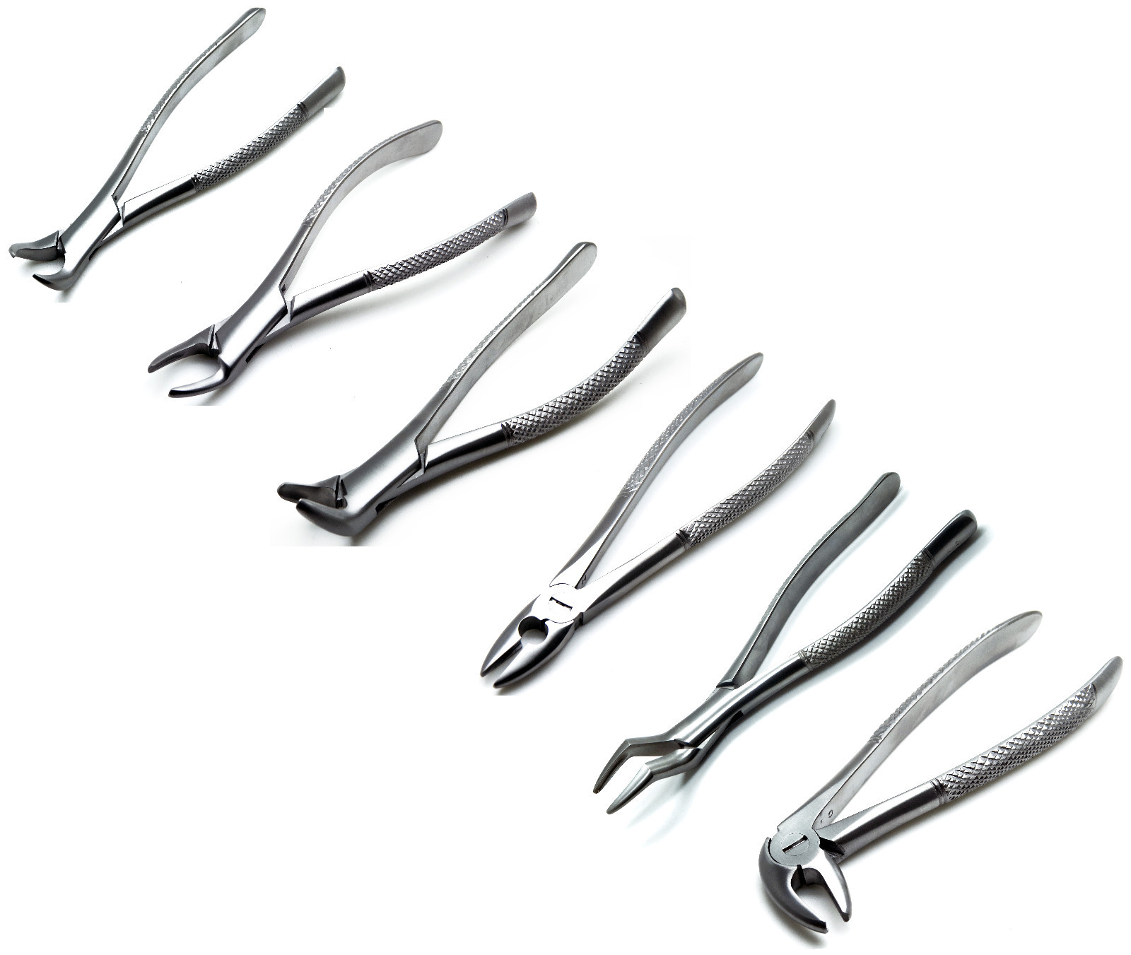 14 Pcs Premium Dental Extraction Forceps Upper lower & Elevators Curved Straight