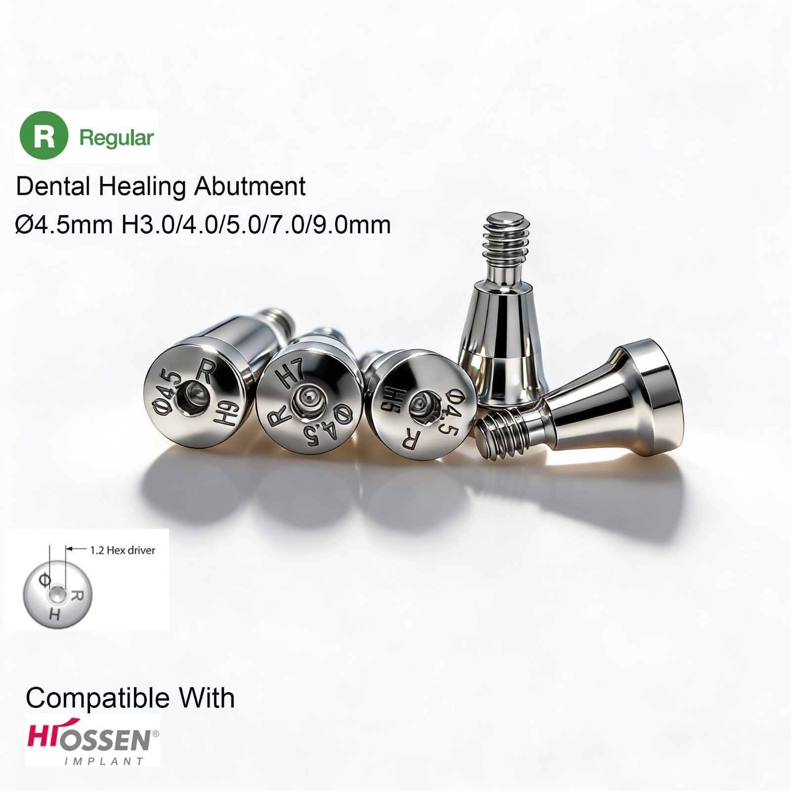 US Osstem Hiossen Dental Healing Abutment Cover Screw Mini Regular Compatible