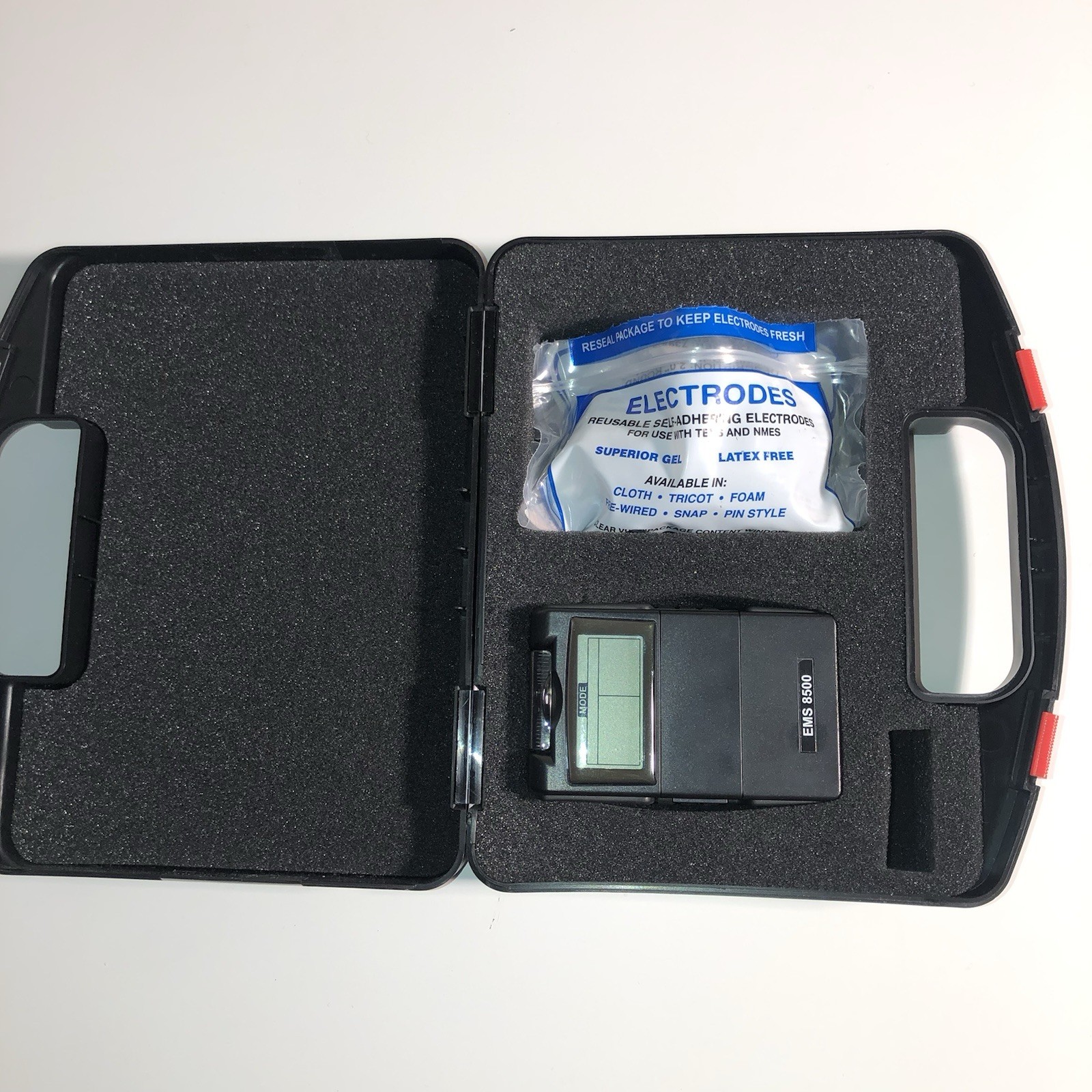 EMS 8500 Dual Channel Electronic Muscle Stimulator TENS Unit w/ Case Manual