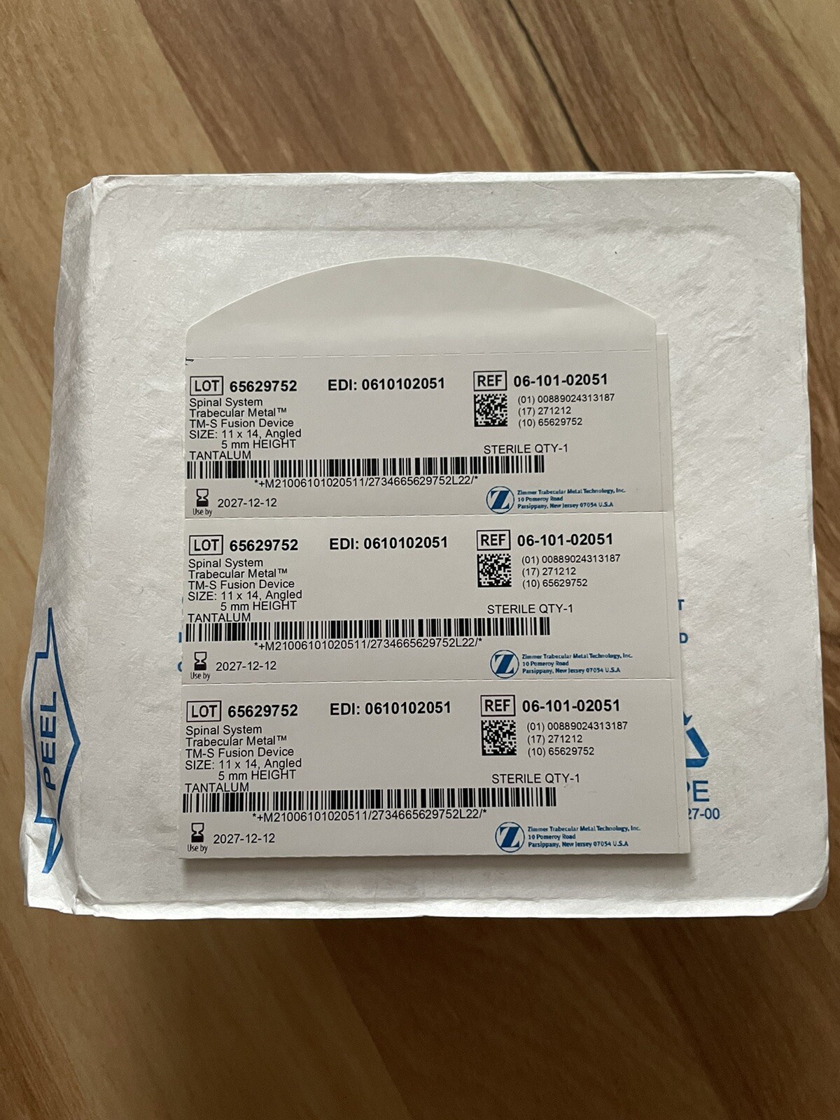 Zimmer Biomet Spinal System Trabecular Metal TM-S Fusion Device 11X14 Angled