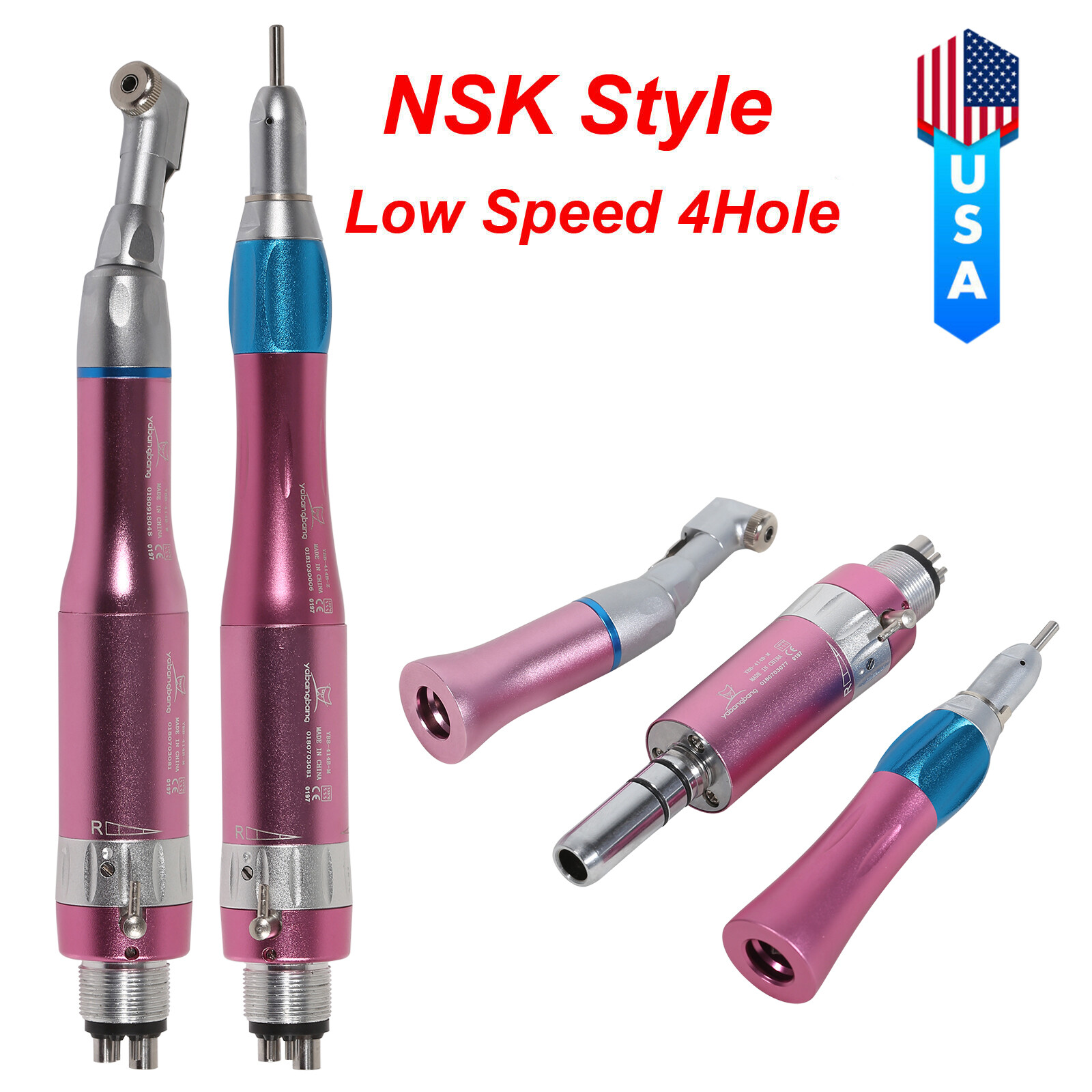 Dental Air Turbine Kit PANA-MAX High Speed Handpiece / EX-203C Low Speed Set 4H