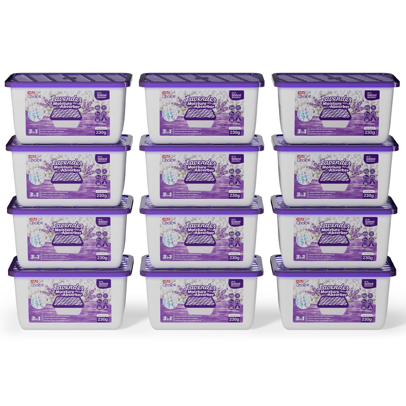 W&E Choice We Choice Moisture Absorbers Lavender Scent Portable Dehumidifier