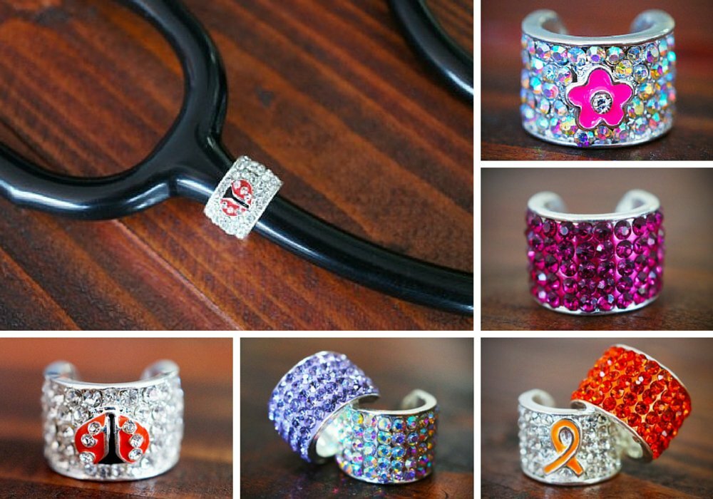 CharMED Stackable Stethoscope Bling Charms | Holidays