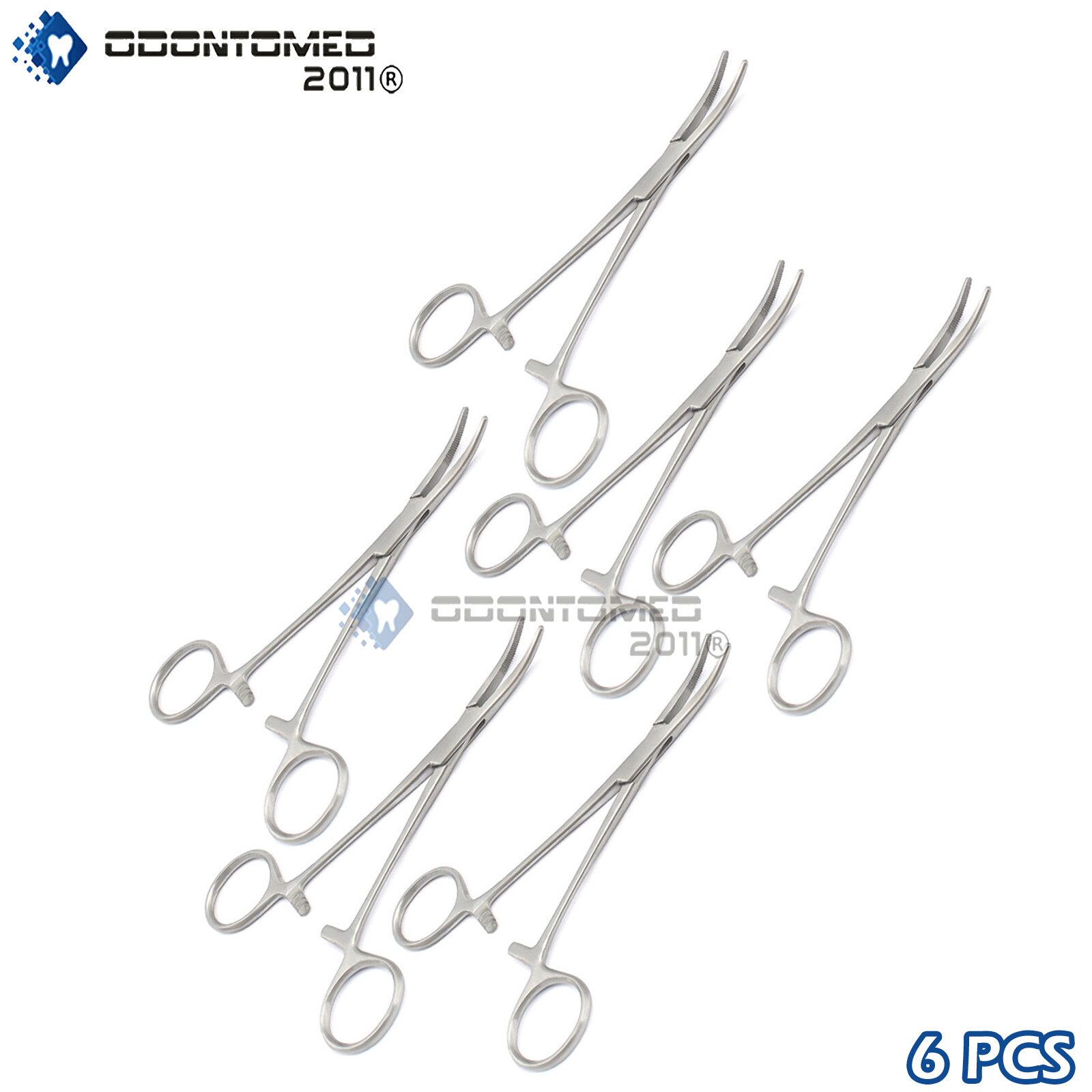 6 Kelly Hemostat Forceps 5.5″ Surgical Dental Curved Economy Grade