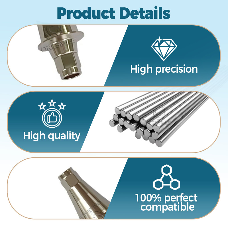 10 pcs Titanium straight abutment compatible with ICX platform D5.0 with screw