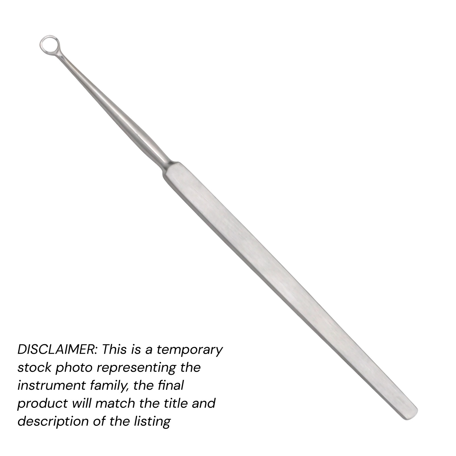 Fox Dermal Curette 5.5″ Straight Round Tip 4 mm Stainless XPRS Single Use