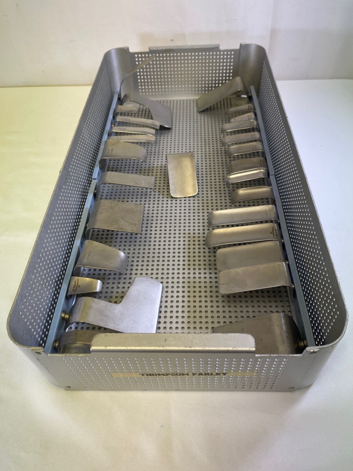 Set of 28 Thompson Surgical Cervical Retractor Blades Set w/ Case Neuro Spine
