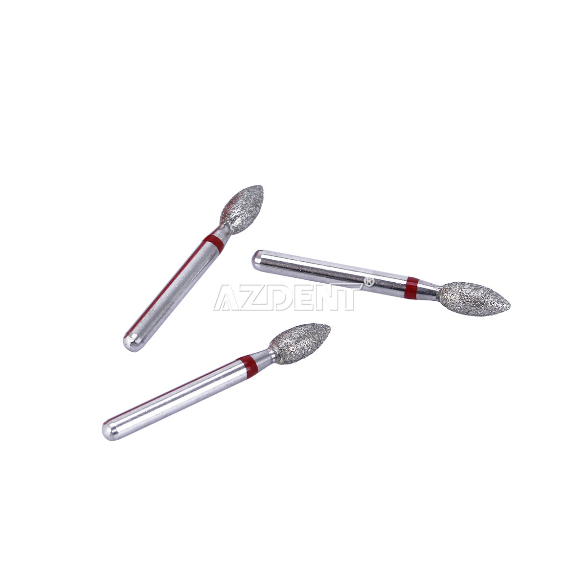 10pcs Dental FG Diamond Bur 368-023F RED Fine Grit Football High Speed Cutting