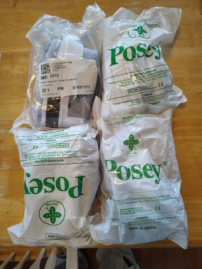 8 Total Posey Economy Limb Holders Limb Restraints Model 2510