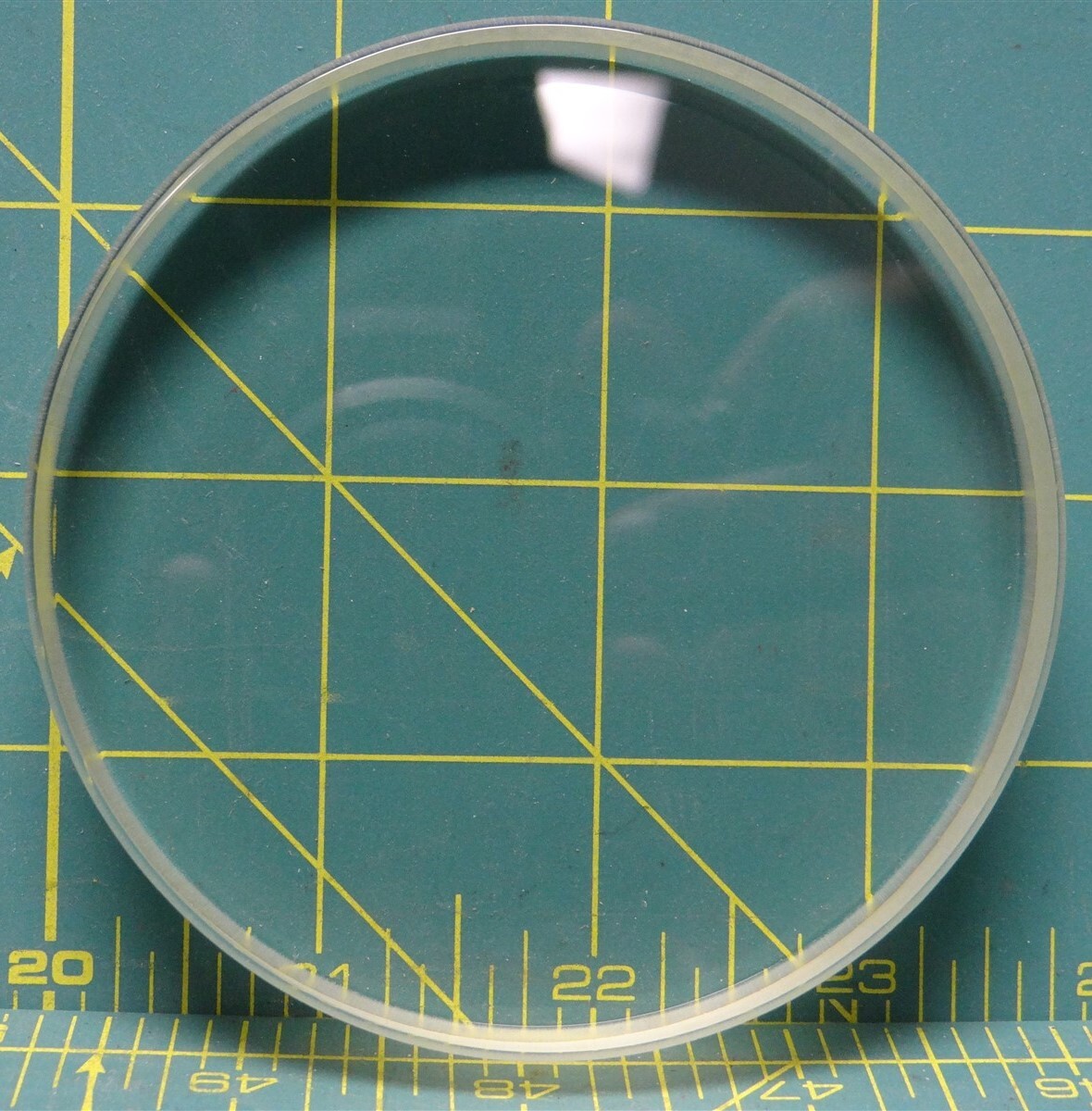 Thick Clear Glass Lens, 3-5/8″ Diameter, 3/8″ Thick
