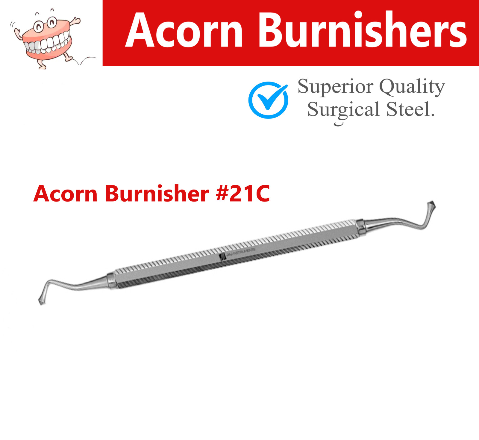 Dental Composite Acorn Burnisher #21C Double Ended – J&J Instruments