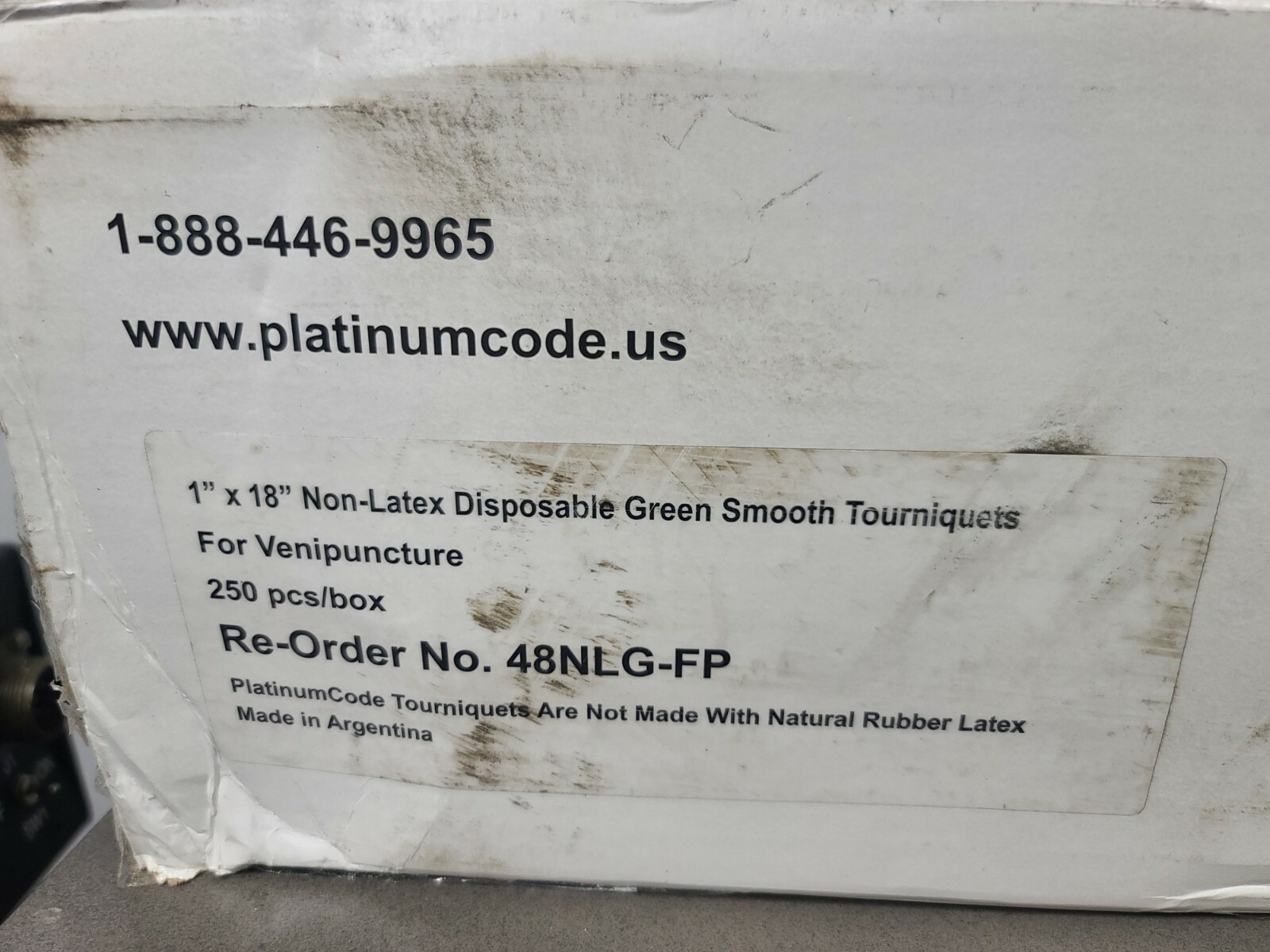 Platinum Code 1″ X 18″ Non-Latex Disposable Smooth Tourniquets 48NLG-FP 250 Box
