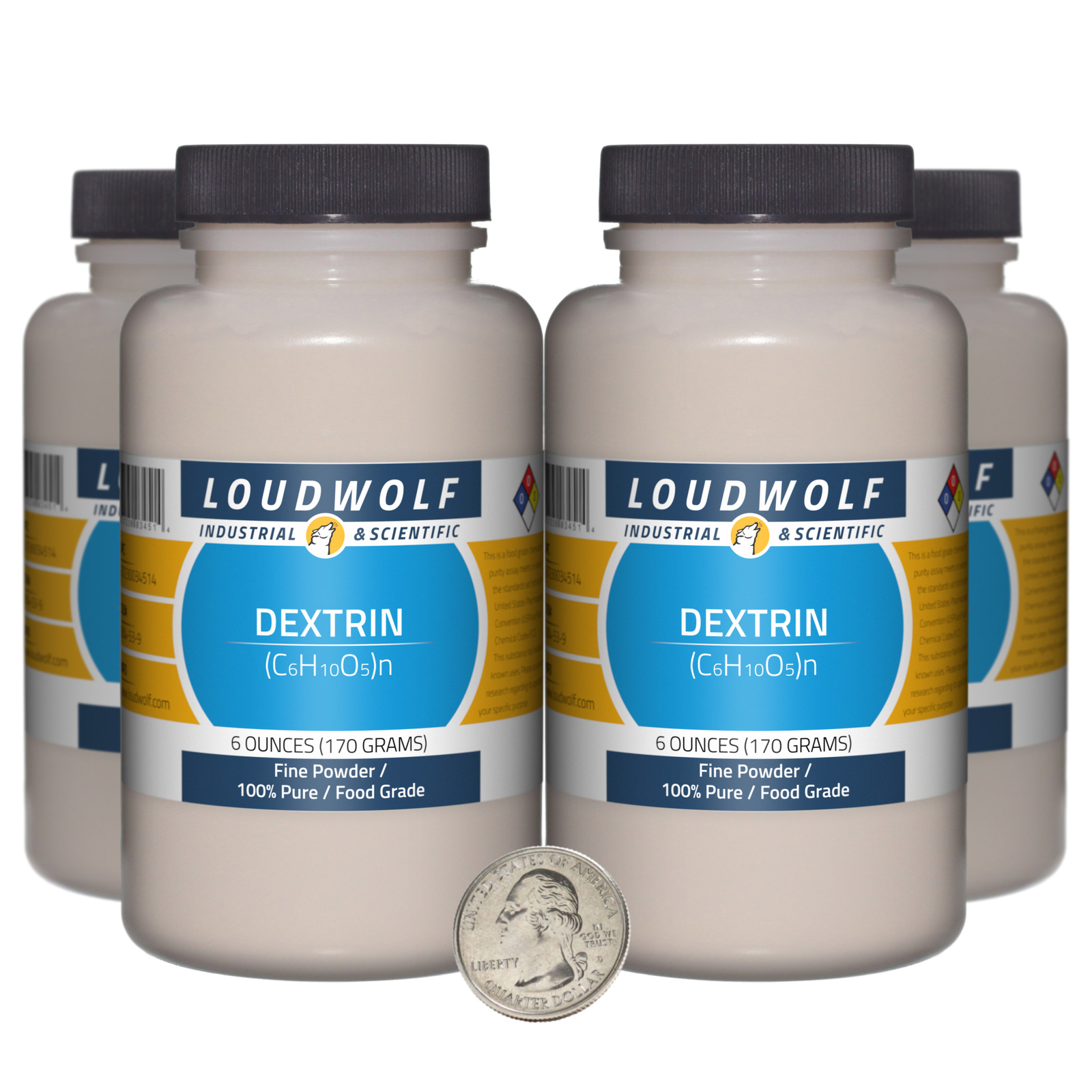 Dextrin / 1.5 Pounds / 4 Bottles / 100% Pure Food Grade / Fine Powder / USA