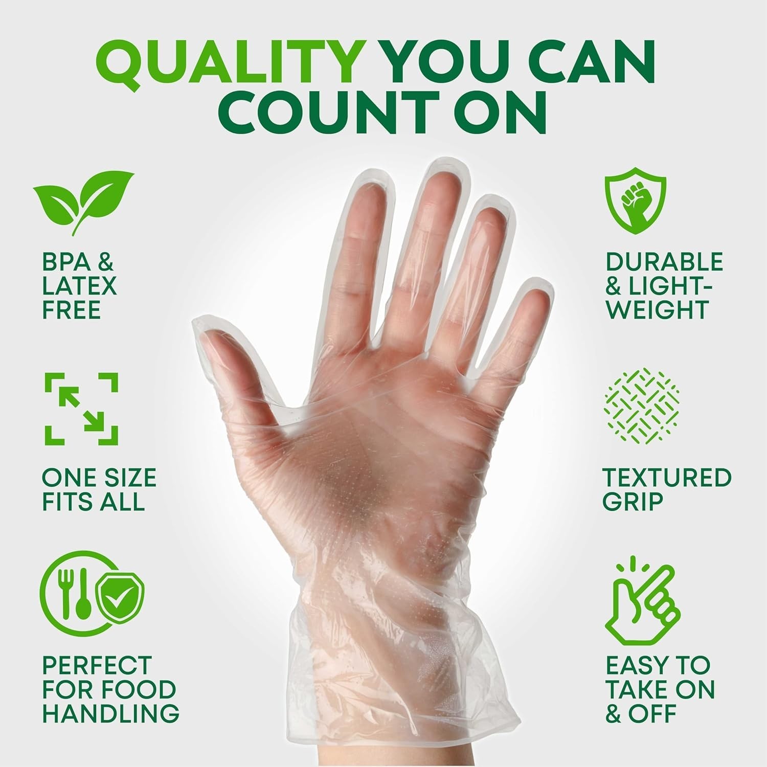 600 Pack Disposable Food Prep Gloves – Clear Polyethylene, Latex-Free, BPA-Fr…