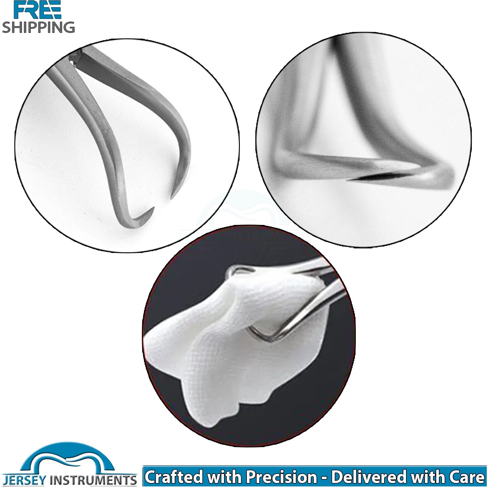 3 Pieces Backhaus Towel Clamp Forceps 13.5cm Surgical Dental Veterinary Tools CE