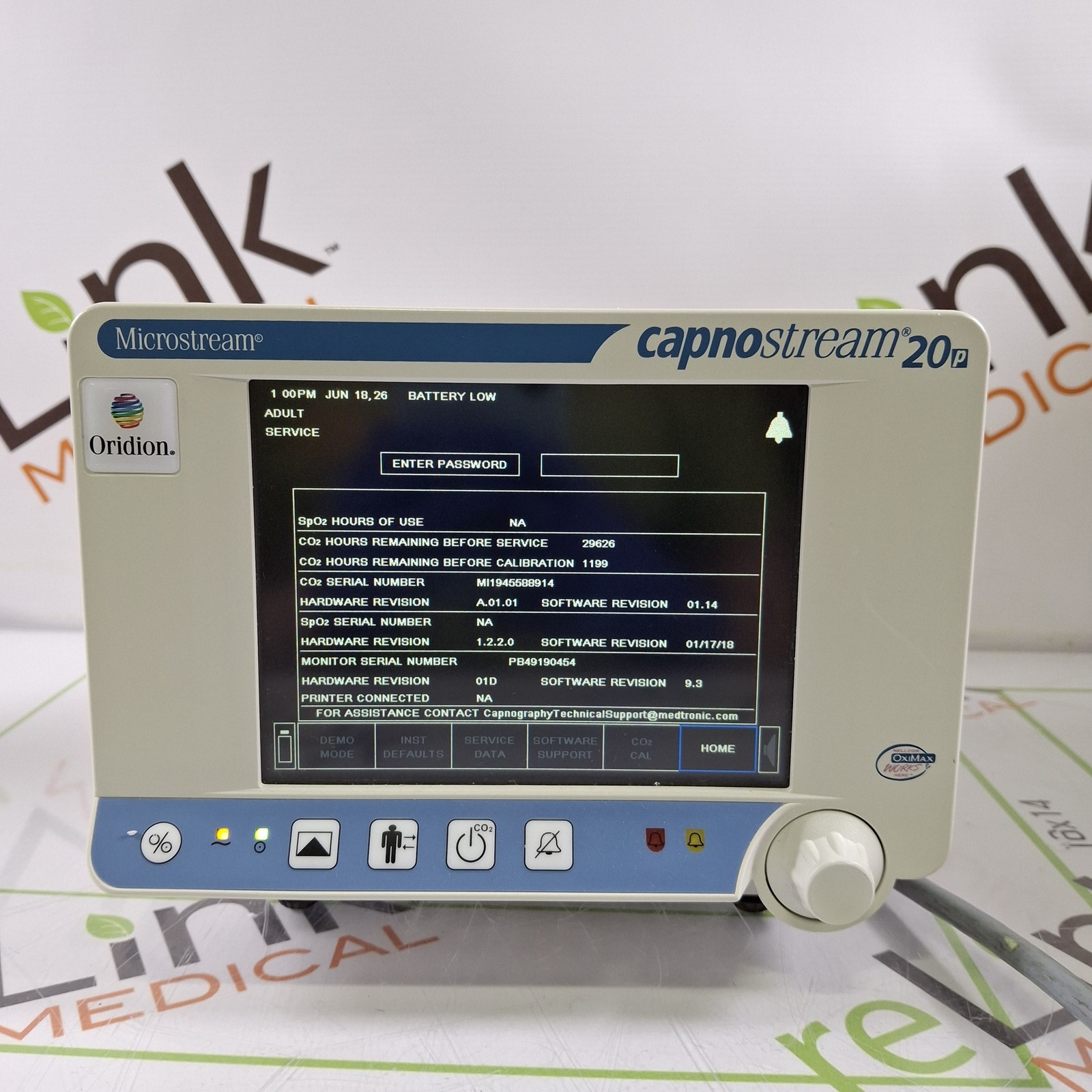 Oridion Capnostream 20P Capnography Monitor